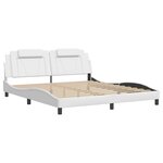 vidaXL Cadre de lit Viana sans matelas blanc 180x200 cm similicuir