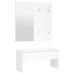 vidaXL Ensemble de meubles de couloir Blanc Bois d'ingénierie