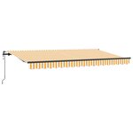 vidaXL Auvent rétractable Jaune 400 x 200 cm tissu