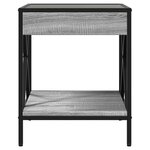 vidaXL Table basse avec LED Infinity sonoma gris 40x40x49 cm