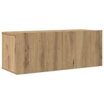 vidaXL Ensemble de meuble TV 4 pièces - Mural  Chêne brut  Bois reconstitué
