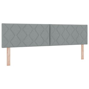 vidaXL Tête de lit avec des lumières à LED Gris clair 180 cm tissu