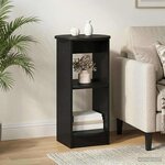 vidaXL Meuble d'appoint Noir Bois d’ingénierie