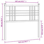 vidaXL Tête de lit métal blanc 100 cm
