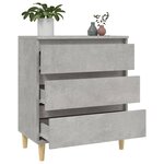 vidaXL Buffet Gris béton 60x35x70 cm Bois d'ingénierie