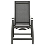 vidaXL Chaises pliables de jardin lot de 2 Textilène et aluminium Noir