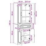 vidaXL Ensemble de Meubles 2 Pièces Blanc brillant Bois d'ingénierie