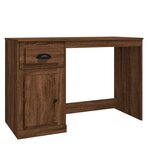 vidaXL Bureau avec tiroir chêne marron 115x50x75 cm bois d'ingénierie