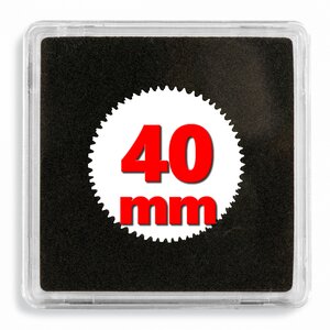 Capsules numismatiques carrées Quadrum 40mm. Paquet - 10 capsules