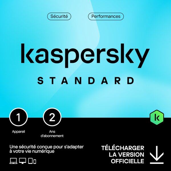 Kaspersky Standard - 1 appareil - Abonnement 2 ans