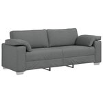 vidaXL Canapé 2 Pièces Gris foncé 219 x 80 x 82 cm tissu