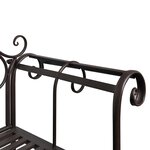 vidaXL Banc de jardin 132 cm Acier Antique Marron