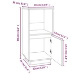 vidaXL Buffet 38x35x80 cm Bois de pin massif