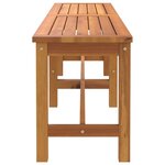 vidaXL Banc de jardin 150x35x45 cm bois massif d'acacia