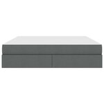 vidaXL Lit avec rangement et matelas Gris foncé 160 x 200 cm Polyester