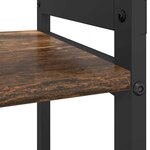 vidaXL Bibliothèque Chêne fumé 80 x 30 x 48.5 cm Bois d'ingénierie
