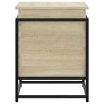 vidaXL Boîte de rangement avec couvercle chêne sonoma bois ingénierie