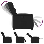 vidaXL Fauteuil inclinable noir tissu