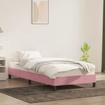 vidaXL Cadre de lit sans matelas rose 90x210 cm velours