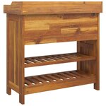 vidaXL Armoire de jardin Marron 78 x 36 5 x 78 cm Bois d'Acacia Massif