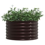 vidaXL Lit surélevé Marron 80 x 80 x 44 cm Acier