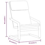 vidaXL Chaise de relaxation avec repose-pied Gris clair Tissu