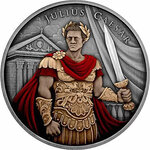 Pièce de monnaie en Argent g 31.1 (1 oz) Millésime 2023 Legendary Warriors Medals JULIUS CAESAR