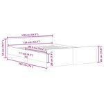 vidaXL Cadre de lit sans matelas noir 135x190 cm