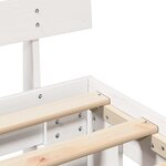 vidaXL Cadre de lit avec tête de lit Blanche 100x200 cm Bois massif Pin