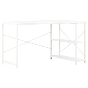 vidaXL Bureau d'ordinateur Blanc 120x72x70 cm