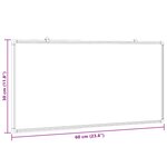 vidaXL Tableau blanc magnétique 60x30x1 7 cm aluminium