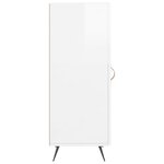 vidaXL Buffet Blanc brillant 34 5x34x90 cm Bois d'ingénierie