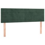 vidaXL Sommier à lattes de lit et matelas Vert foncé 140x190cm Velours