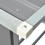 vidaXL Abri de stockage de bois Acier galvanisé 163x83x154 cm Gris