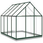 vidaXL Serre avec cadre de base vert 224x169x202 cm aluminium
