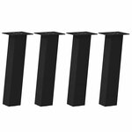 vidaXL Pieds de table basse 4 pièces Noir 42 cm Acier