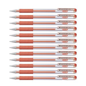 Roller encre gel métallique Hybrid Gel Grip  Bronze x 12 PENTEL