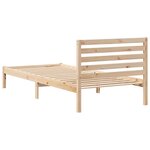 vidaXL Cadre de lit Marron 80 x 210 cm Bois massif en pin