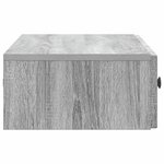 vidaXL Table d'appoint murale Sonoma gris 87 5 x 34 5 x 17 cm