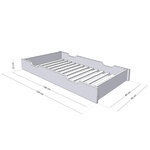 Tiroir de lit 80 x 160 avec sommier BUDDY - rose pastel