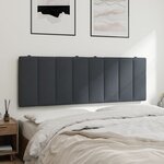 vidaXL Coussin de tête de lit gris foncé 120 cm velours