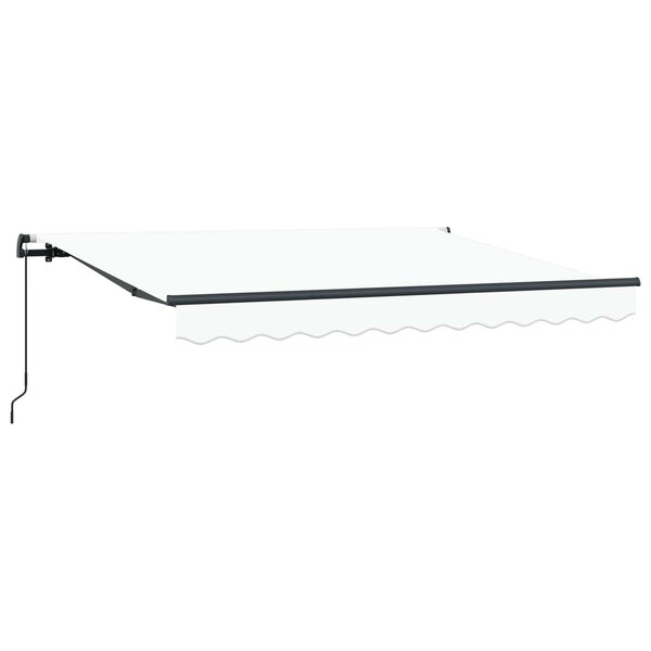 vidaXL Auvent Rétractable Blanc 250 x 200 cm tissu