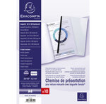 Sachet De 10 Chemises De Présentation Pour Relier Avec Serodo Pvc Lisse 20x100e - A4 - Cristal - X 5 - Exacompta