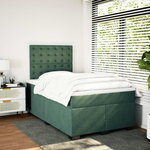 vidaXL Sommier à lattes de lit avec matelas vert foncé 120x190 cm