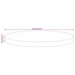 vidaXL Dessus de table Ø 60x3 8 cm rond bois massif de manguier brut