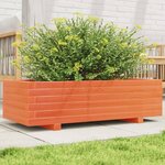 vidaXL Jardinière cire marron 90x40x26 5 cm bois de pin massif