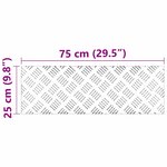 vidaXL Plaques à motifs en aluminium 2 Pièces antidérapantes 75x25 cm