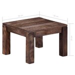vidaXL Table basse 50x50x35 cm Bois de manguier massif