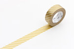 Masking tape mt 1 5 cm rayé or et blanc