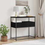 vidaXL Table Console avec tiroir Chêne noir 75 x 40 x 75 cm